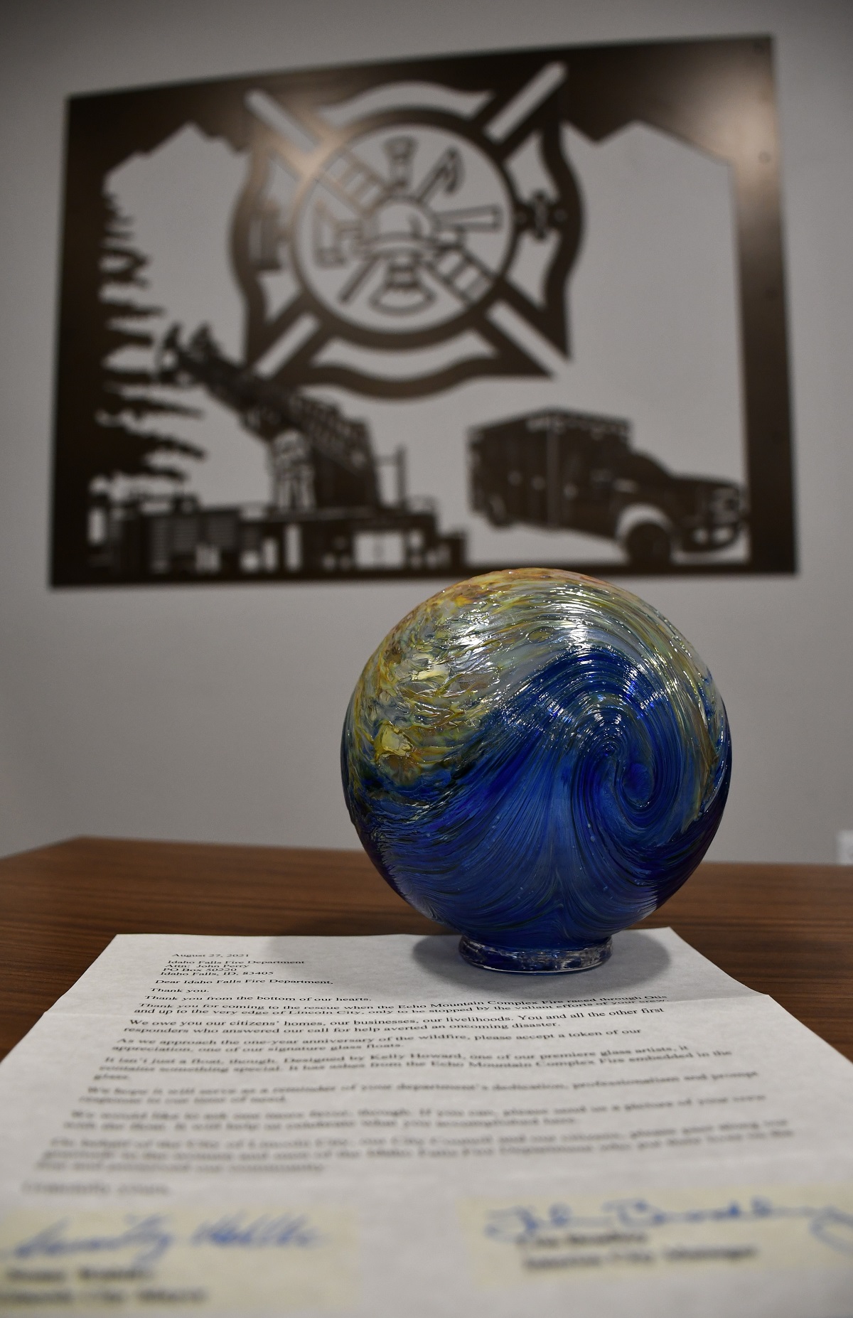 a globe and a map